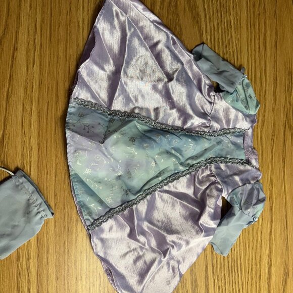 Bitty Baby Purple & Blue Princess Doll Dress With Silver Trim & Matching Drawstr - Picture 3 of 10